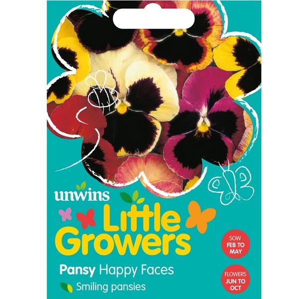 Unwins Little Growers Pansy Happy Faces Seeds 1 Unwins Little Growers Pansy Happy Faces Seeds