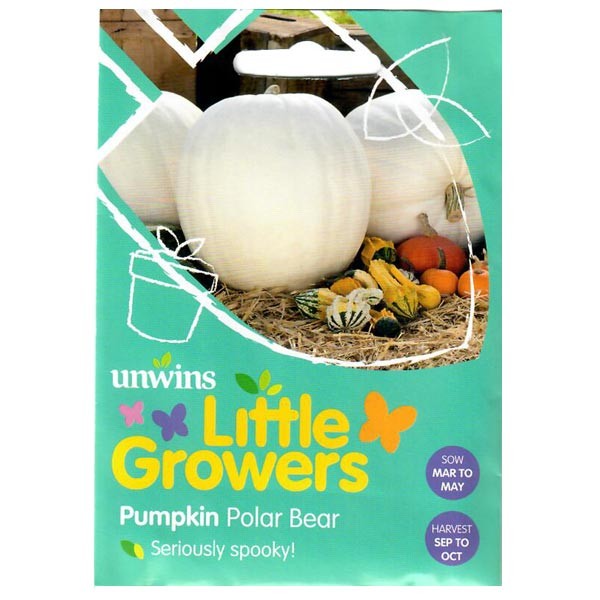 Unwins Little Growers Pumpkin Polar Bear Seeds 1 Unwins Little Growers Pumpkin Polar Bear Seeds
