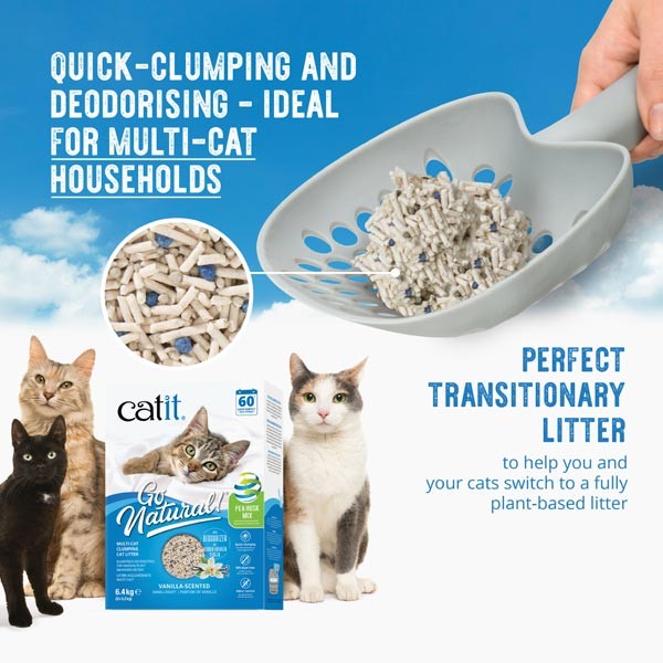 Catit Go Natural! Vanilla Clumping Pea Husk Cat Litter 6.4kg 3 Catit Go Natural! Vanilla Clumping Pea Husk Cat Litter 6.4kg - Image 3