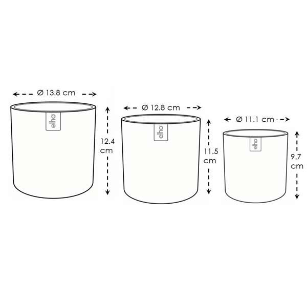 Elho Lex Pott 14cm Coral Red Flower Pot Set 4 Elho Lex Pott 14cm Coral Red Flower Pot Set - Image 4