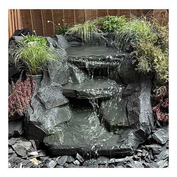 Rockways Three Tier Welsh Slate Cascade Waterfall 1 Rockways Three Tier Welsh Slate Cascade Waterfall