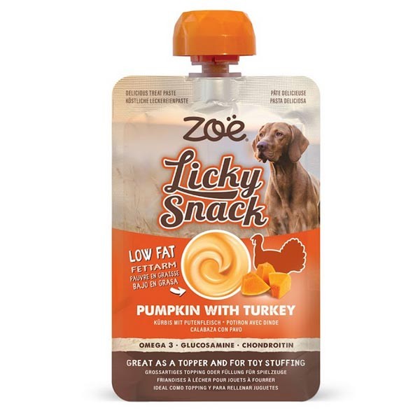 Zoe Licky Snack Pumpkin with Turkey Lickable Dog Treat Paste 85g 1 Zoe Licky Snack Pumpkin with Turkey Lickable Dog Treat Paste 85g