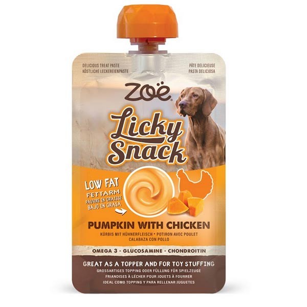 Zoe Licky Snack Pumpkin with Chicken Lickable Dog Treat Paste 85g 1 Zoe Licky Snack Pumpkin with Chicken Lickable Dog Treat Paste 85g
