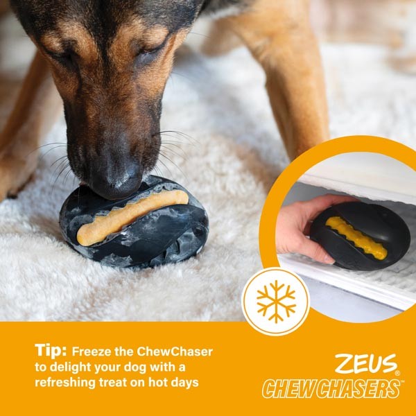 Zeus ChewChasers Treat Rugby Ball Dog Toy 2 Zeus ChewChasers Treat Rugby Ball Dog Toy - Image 2