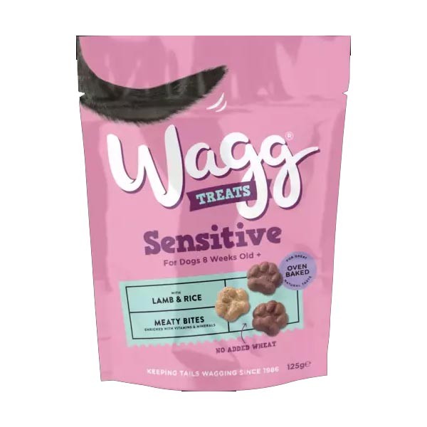 Wagg Sensitive Meaty Bites with Lamb & Rice 125g Dog Treat 1 Wagg Sensitive Meaty Bites with Lamb & Rice 125g Dog Treat