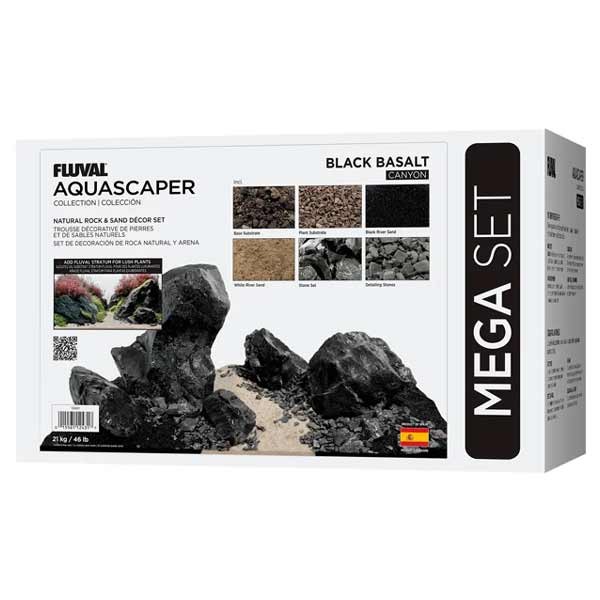 Fluval Aquascaper All-In-One Decor Mega Set Black Basalt 1 Fluval Aquascaper All-In-One Decor Mega Set Black Basalt