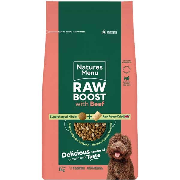 Natures Menu Raw Boost Beef 3kg 1 Natures Menu Raw Boost Beef 3kg
