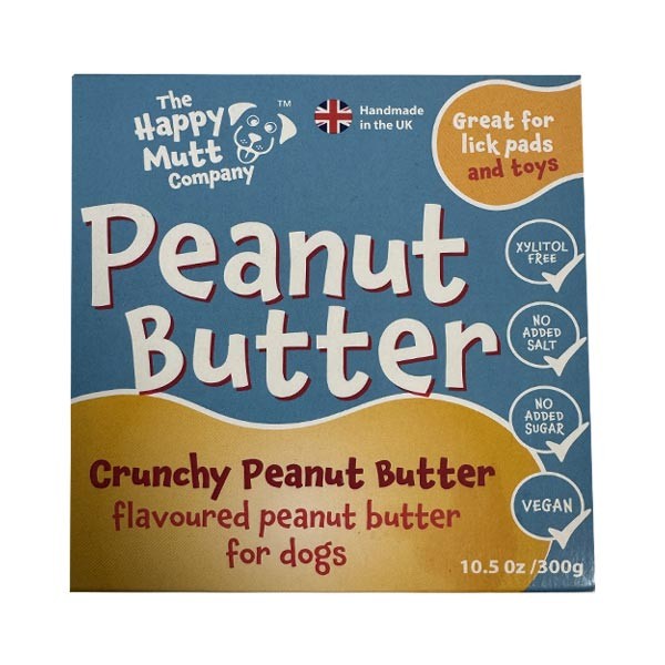 Happy Mutt Crunchy Peanut Butter Pot 300g 1 Happy Mutt Crunchy Peanut Butter Pot 300g