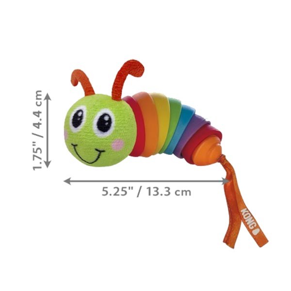 KONG Bat-A-Bout Clackz Caterpillar 2 KONG Bat-A-Bout Clackz Caterpillar - Image 2