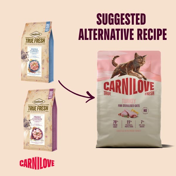 Carnilove True Fresh Turkey 2kg Dry Cat Food 2 Carnilove True Fresh Turkey 2kg Dry Cat Food - Image 2