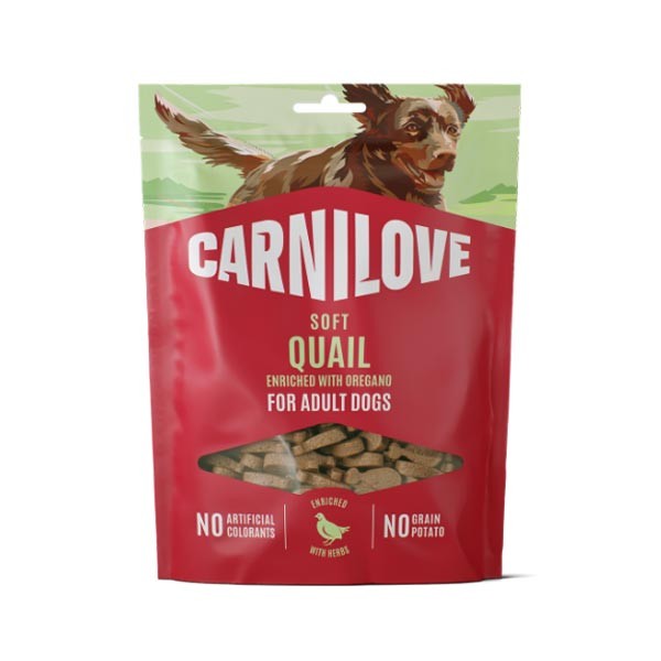 Carnilove Quail with Oregano Soft Dog Treat 200g 1 Carnilove Quail with Oregano Soft Dog Treat 200g