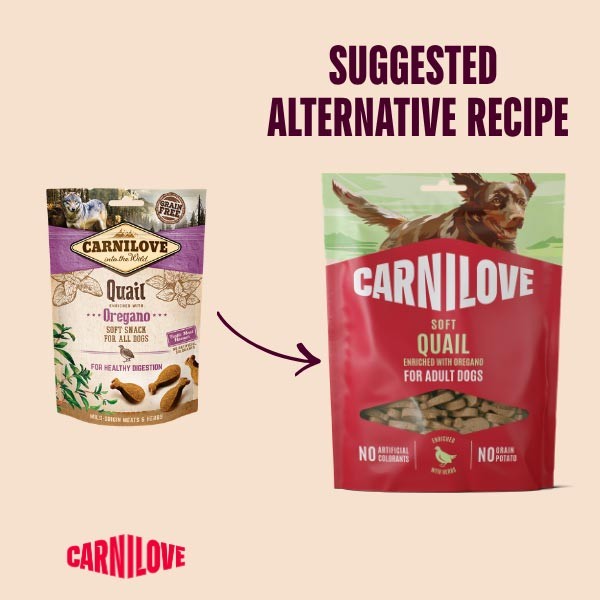 Carnilove Quail with Oregano Soft Dog Treat 200g 2 Carnilove Quail with Oregano Soft Dog Treat 200g - Image 2