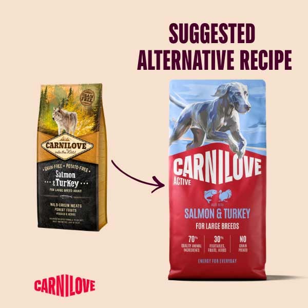 Carnilove Active Large Breed Salmon & Turkey Adult 12kg Dry Dog Food 2 Carnilove Active Large Breed Salmon & Turkey Adult 12kg Dry Dog Food - Image 2