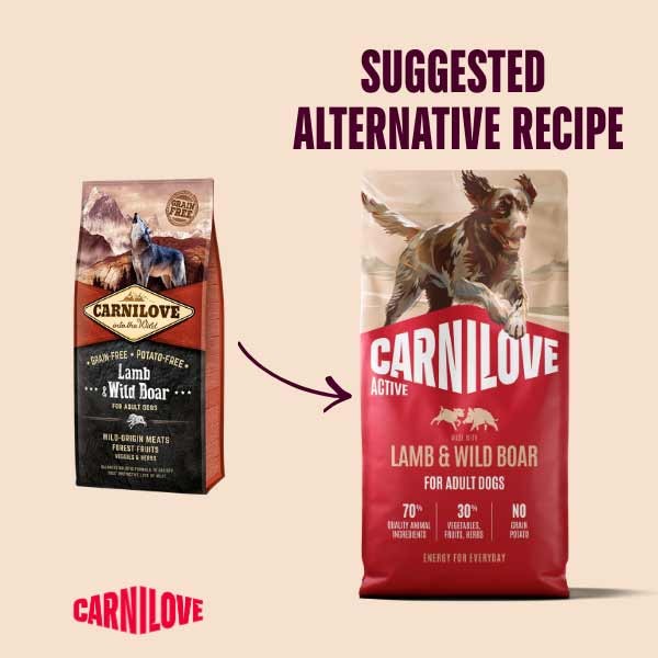 Carnilove Active Lamb & Wild Boar Adult 1.5kg Dry Dog Food 2 Carnilove Active Lamb & Wild Boar Adult 1.5kg Dry Dog Food - Image 2