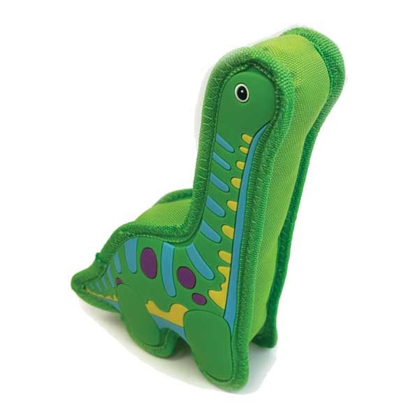 Olive Dinosaur TPR Dog Toy 2 Olive Dinosaur TPR Dog Toy - Image 2