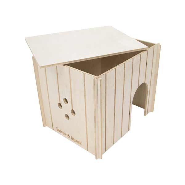 Burrow & Squeak Small Pet Wooden Hide - Large 2 Burrow & Squeak Small Pet Wooden Hide - Large - Image 2