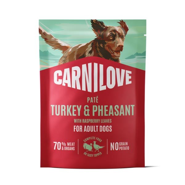 Carnilove Turkey & Pheasant with Raspberry Leaves 300g Pouch Wet Dog Food 1 Carnilove Turkey & Pheasant with Raspberry Leaves 300g Pouch Wet Dog Food