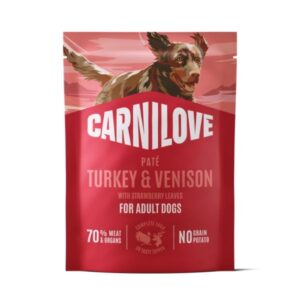 Carnilove Turkey & Venison with Strawberry Leaves 300g Pouch Wet Dog Food