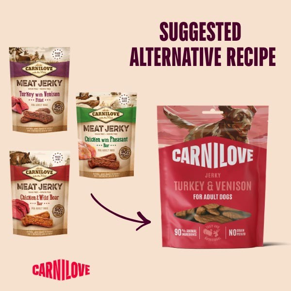Carnilove Turkey & Venison Jerky 100g Dog Treat 2 Carnilove Turkey & Venison Jerky 100g Dog Treat - Image 2
