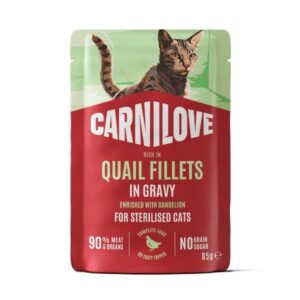 Carnilove Quail with Dandelion 85g Pouch Wet Cat Food