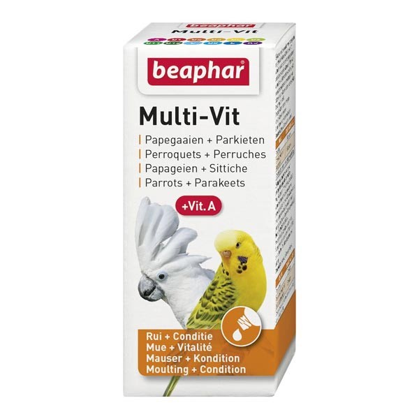Beaphar Multi-Vitamin Liquid for Parrots & Parakeets 20ml 1 Beaphar Multi-Vitamin Liquid for Parrots & Parakeets 20ml