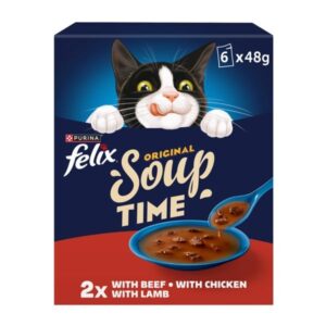 Felix Soup Farm Selection Adult 6x48g Wet Cat Food