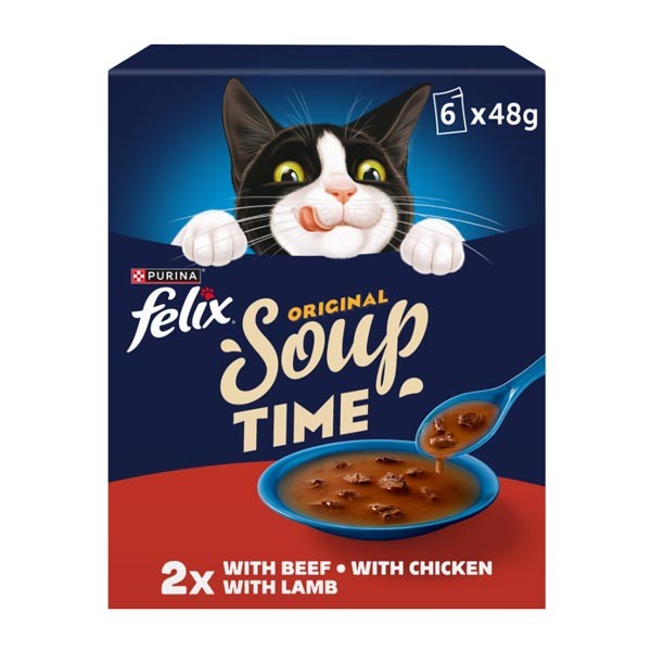 Felix Soup Farm Selection Adult 6x48g Wet Cat Food 1 Felix Soup Farm Selection Adult 6x48g Wet Cat Food