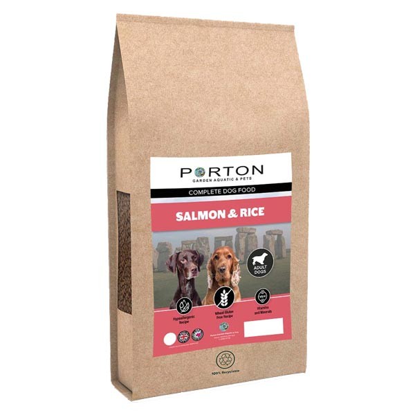 Porton Complete Salmon & Rice Gluten Free 12Kg Dry Dog Food 1 Porton Complete Salmon & Rice Gluten Free 12Kg Dry Dog Food