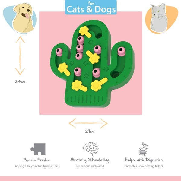 Happy Pet Cactus Puzzle Feeder 2 Happy Pet Cactus Puzzle Feeder - Image 2