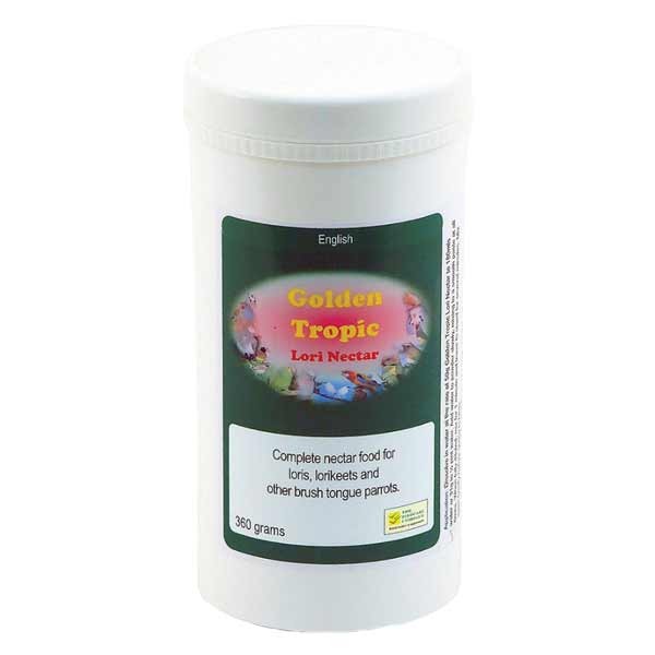 The Birdcare Company Golden Tropic Lori Nectar 360g 1 The Birdcare Company Golden Tropic Lori Nectar 360g