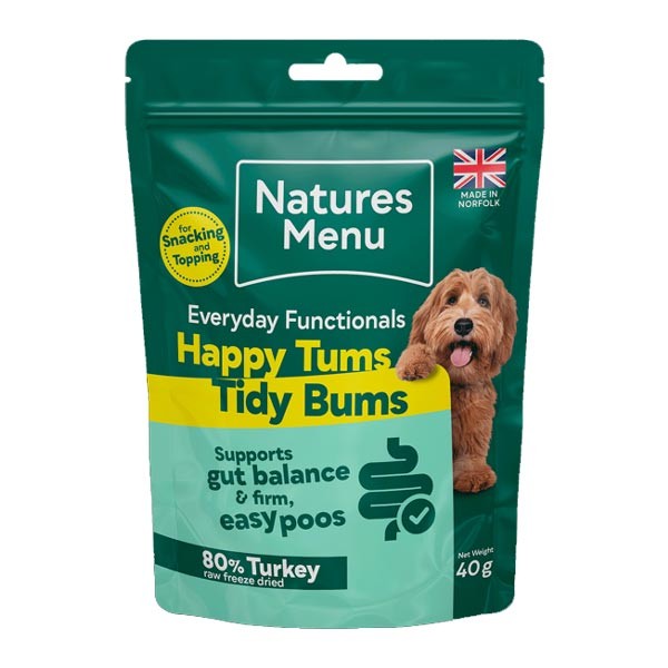 Natures Menu Everyday Functionals - Happy Tums, Tidy Bums Snack 40g 1 Natures Menu Everyday Functionals - Happy Tums, Tidy Bums Snack 40g