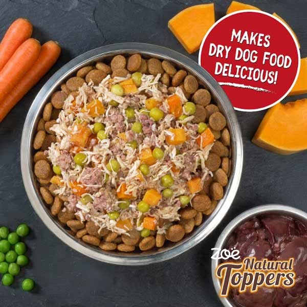 Zoe Natural Toppers Chicken with Liver, Sweet Potato Carrots & Peas 170g Can 2 Zoe Natural Toppers Chicken with Liver, Sweet Potato Carrots & Peas 170g Can - Image 2