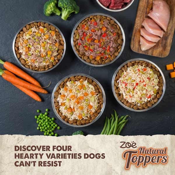 Zoe Natural Toppers Variety Pack 12 x 170g Can 2 Zoe Natural Toppers Variety Pack 12 x 170g Can - Image 2