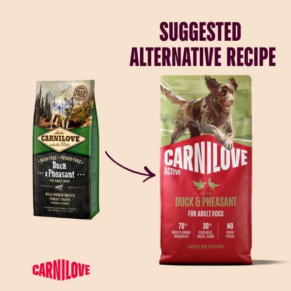 Carnilove Active Duck & Pheasant 1.5kg Dry Dog Food 2 Carnilove Active Duck & Pheasant 1.5kg Dry Dog Food - Image 2