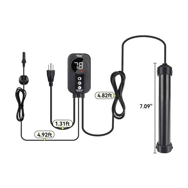 Hygger Titanium Aquarium Heater - 500w 3 Hygger Titanium Aquarium Heater - 500w - Image 3
