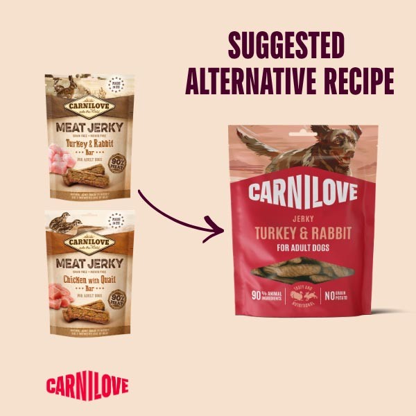 Carnilove Turkey & Rabbit Jerky 100g Dog Treat 2 Carnilove Turkey & Rabbit Jerky 100g Dog Treat - Image 2