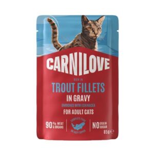 Carnilove Trout with Echinacea 85g Pouch Wet Cat Food