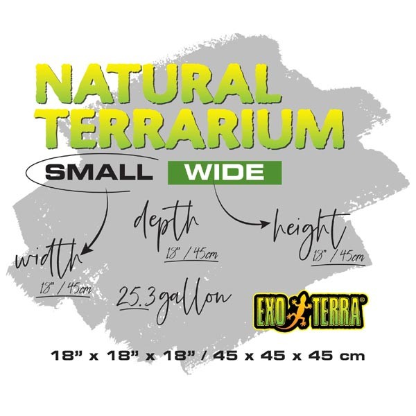 Exo Terra Advanced Glass Reptile Habitat Terrarium Small Wide 45x45x45cm