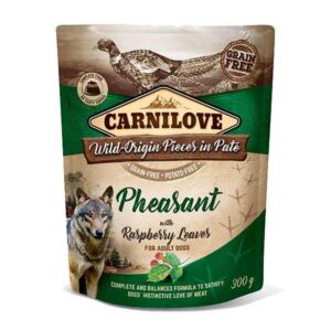 Carnilove Pheasant with Raspberry Leaves Adult 300g Pouch Wet Dog Food