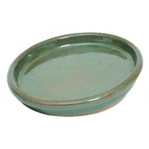 Glazed Green Saucer 30cm Single