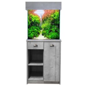 Clearseal 24" Ambience Grey Concrete Aquarium & Cabinet