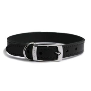 Ancol Classic Leather Collar Black Size 3