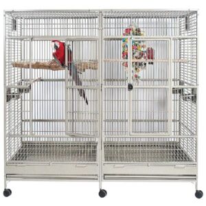 Rainforest Cages Nova 2 Large Parrot Cage Stone with Divider